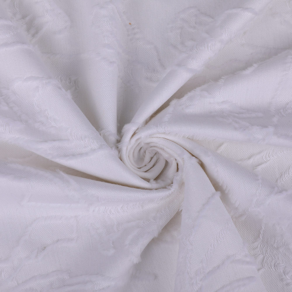 Jacquard Trim Thread Breatble Mewah Kapas Kain Silk Kain Rajutan